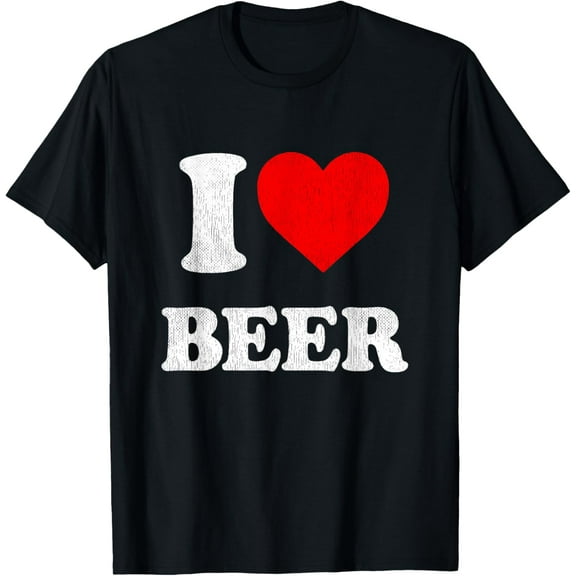 I Heart Beer Funny Drinking Merch I Love Beer T-Shirt