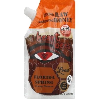 I Heart Bees Orange Blossom Honey 16 oz (Pack of 12)