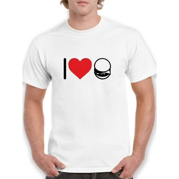 I Heart Burger Graphic Men White T-Shirt, Male Small