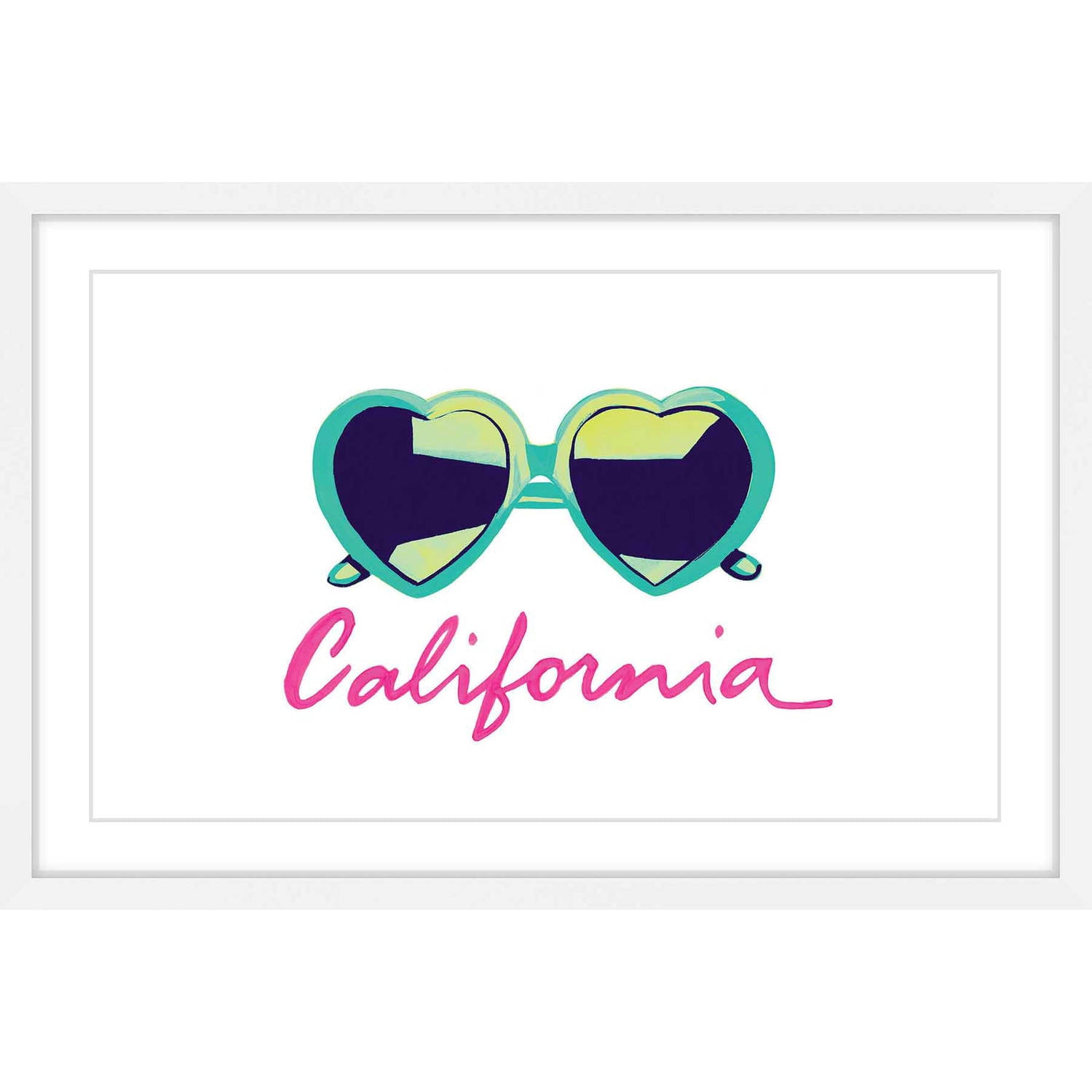 "I Heart California" Framed Painting Print