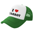 thumbnail image 1 of I Heart Carrot Love Food Funny Trucker Hat Baseball Cap Unisex Green, 1 of 5