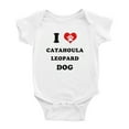 thumbnail image 1 of I Heart Catahoula Leopard Dog Funny Baby Rompers Newborn Outfits (White, 0-3 Months), 1 of 5