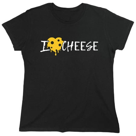 I Heart Cheese Sarcastic Humor Novelty Funny Women's Casual Tees