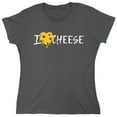 thumbnail image 1 of I Heart Cheese Sarcastic Humor Novelty Funny Women's Casual Tees, 1 of 3