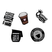 I Heart Coffee Coffee Lover Caffeine Addict Cartoon Decorative Charms for Clogs, Bracelets, Purses, DIY Crafts