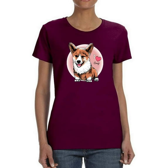 I Heart Corgi Wink T-Shirt Women -Image by Shutterstock, Female 4X-Large