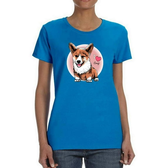 I Heart Corgi Wink T-Shirt Women -Image by Shutterstock, Female Medium