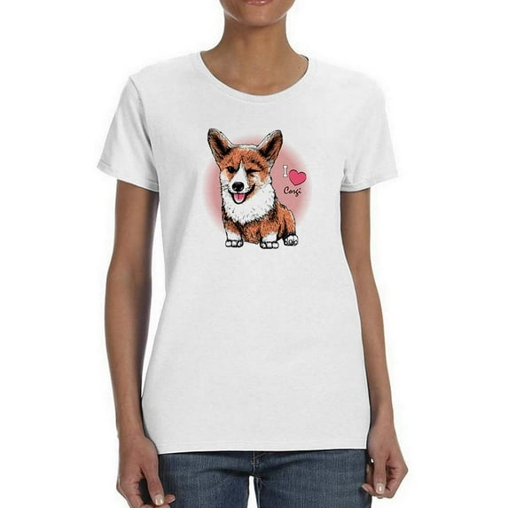 I Heart Corgi Wink T-Shirt Women -Image by Shutterstock, Female XX-Large