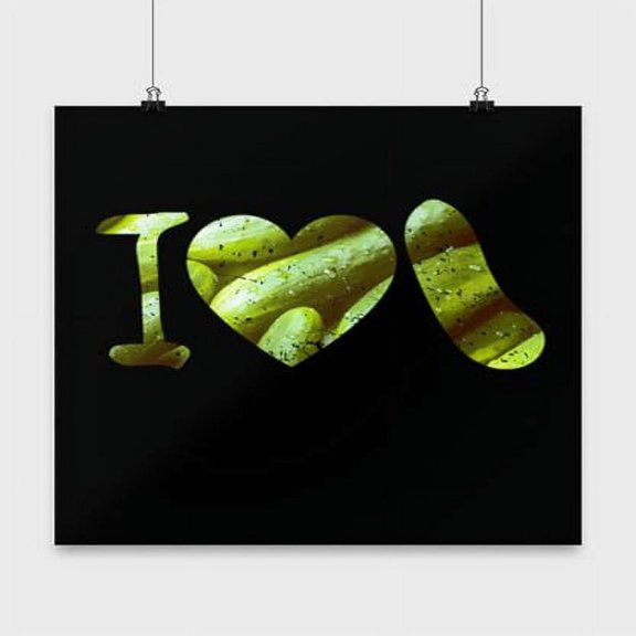 I Heart Cucumbers Wall Art - Pickle Lovers - 13x13 Poster Print - Kitchen Decor
