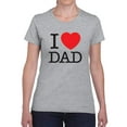 thumbnail image 1 of I Heart Dad Classic Text Shaped T-Shirt Women -Image by Shutterstock, Female 3X-Large, 1 of 4