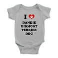 thumbnail image 1 of I Heart Dandie Dinmont Terrier Dog Funny Cute Baby Rompers Newborn Outfits (Gray, 3-6 Months), 1 of 5