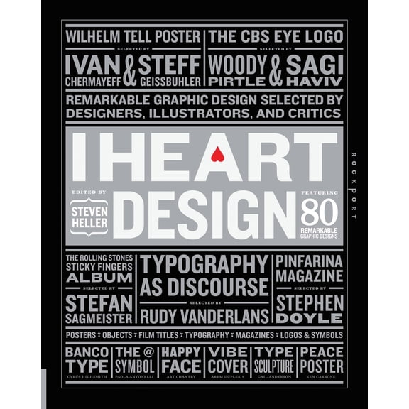 I Heart Design : Remarkable Graphic Design Selected by Designers, Illustrators, and Critics (Hardcover)