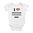 thumbnail image 1 of I Heart Drentsche Patrijshond Dog Funny Baby Romper (White, 12-18 Months), 1 of 5