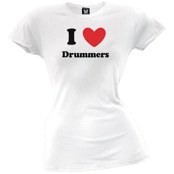 I Heart Drummers Juniors T-Shirt - X-Large