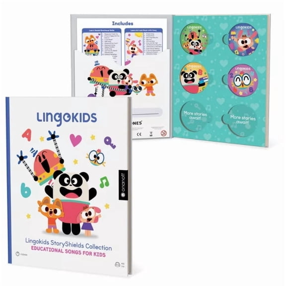 StoryPhones with 4 Educational Screen Free Audio Disks: For Ages 3-12 Reading Learning