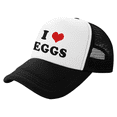 thumbnail image 1 of I Heart Eggs Love Food Funny Trucker Hat Baseball Cap Unisex Black, 1 of 5