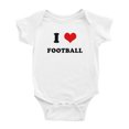 thumbnail image 1 of I Heart Flag Football Love Sports Fans Funny Cute Baby One-pieces (White, 3-6 Months), 1 of 5