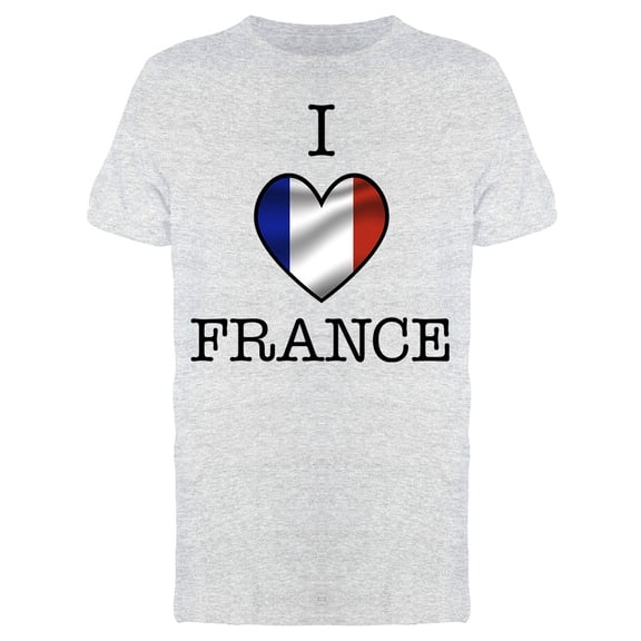 I Heart France Flg Colors Tee Men's -Image by Shutterstock