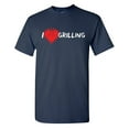 thumbnail image 1 of I Heart Grilling Sarcastic Humor Graphic Novelty Funny T Shirt, 1 of 5