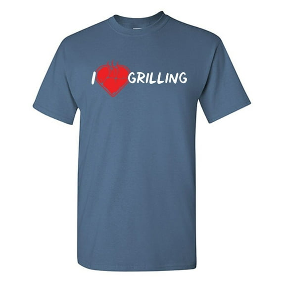 I Heart Grilling Sarcastic Humor Graphic Novelty Funny T Shirt