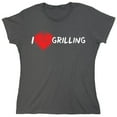 thumbnail image 1 of I Heart Grilling Sarcastic Humor Novelty Funny Women's Casual Tees, 1 of 3