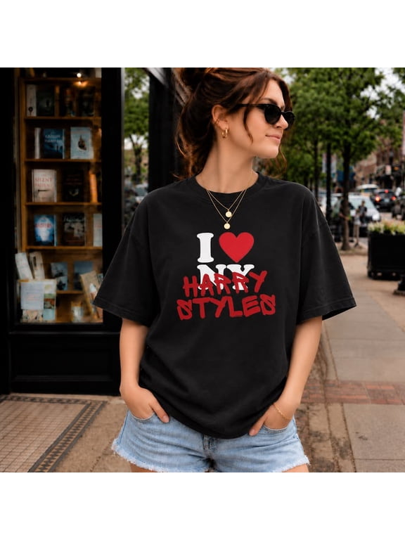 I Heart Harry NYC Graphic T-Shirt, Retro New York Concert Tour Outfit Y2K Fan Shirt