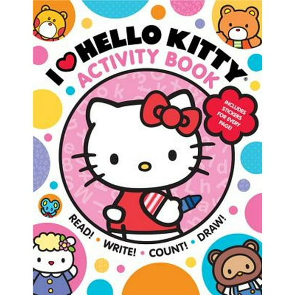 Pre-Owned I Heart Hello Kitty Activity Book : Read, Write, Count, and Draw with Hello Kitty and Friends! (Paperback)