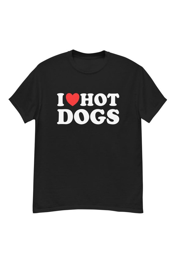 I Heart Hot Dogs I Love Hot Dogs Graphic TShirt Foodie Sausage Gift,for unisex up to size 5XL
