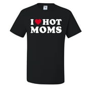 I Heart Hot Moms Mens T-shirts , Black, Small