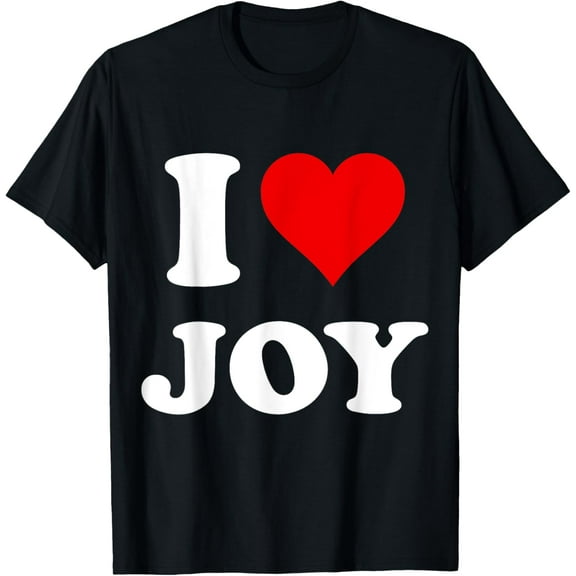 I Heart Joy I Love Joy T-ShirtMen and women, Black T-shirt, size: Extra large
