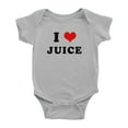 thumbnail image 1 of I Heart Juice Love Food Funny Cute Baby One-pieces (Gray, 12-18 Months), 1 of 5