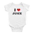 thumbnail image 1 of I Heart Juice Love Food Funny Cute Baby One-pieces (White, 18-24 Months), 1 of 5