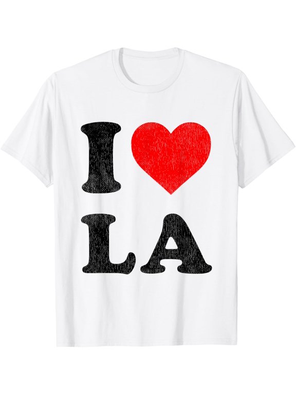 Souvenir I Love Los Angeles T-Shirt men and women can wear, black, white, gifts