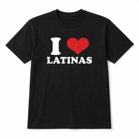 I Heart Latinas Graphic T-Shirt, Unisex Classic Fit Cotton Tee