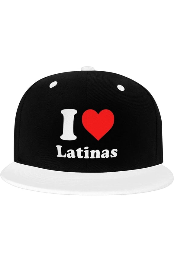 I Heart Latinas I Love Latinas Trucker Hat Baseball Cap Women Cowboy Hat Men Dad Hat Adjustable Hat Snapback Hat White