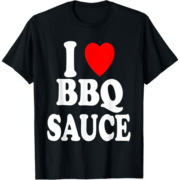 I Heart (Love) BBQ Sauce Grillmaster Summer Outdoors T-Shirt100% cotton