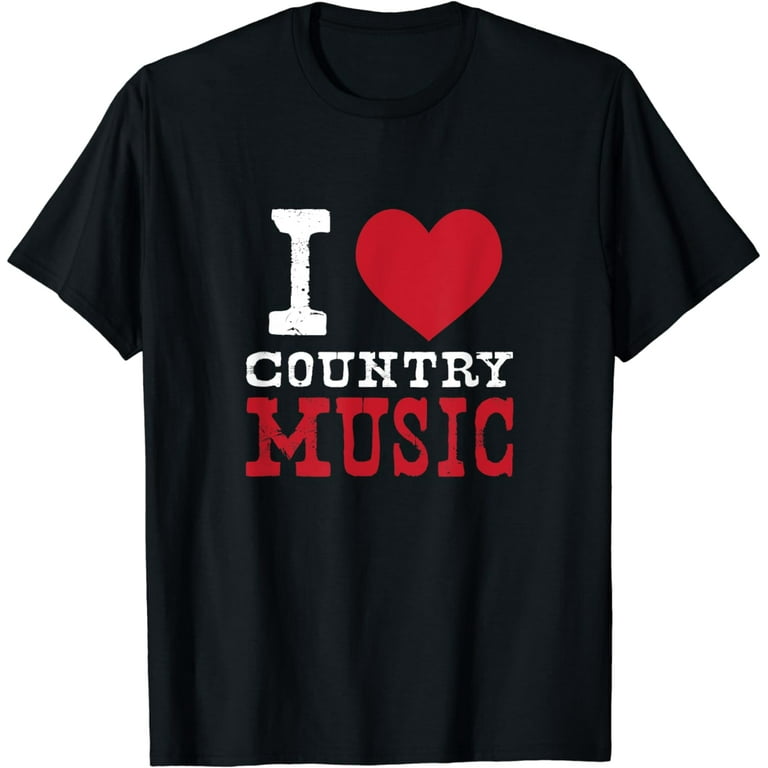 Country Music T-Shirt Heart Western Love Country Gift Country Music T-Shirt Heart Western Love Country Gift