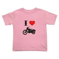 thumbnail image 1 of I Heart Love Dirt Bike Cute Toddler T-Shirts for Boys Girls (Pink, Youth M), 1 of 5