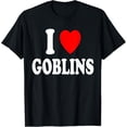 thumbnail image 1 of I Heart (Love) Goblins Folklore Card Game Mythical Creature T-Shirt, 1 of 3