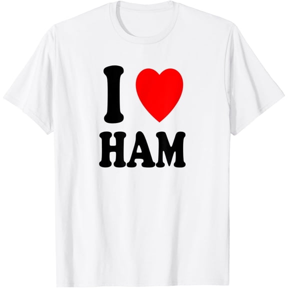 I Heart (Love) Ham Holiday Dinner Family Gathering Lunch T-Shirt