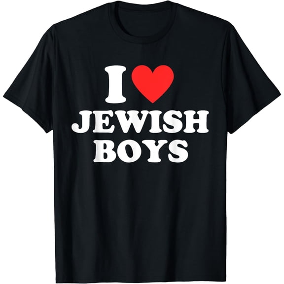 I Heart (Love) Jewish Boys I Red Heart Jewish Boys Designs T-Shirt