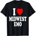 thumbnail image 1 of I Heart (Love) Midwest Emo Pop Punk Music Midwestern T-Shirt, 1 of 3