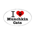 thumbnail image 1 of I Heart (Love) Munchkin Cats Flexible Car Bumper Magnet - 5x3 Inch Oval - 1 Magnet, 1 of 1