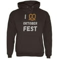 thumbnail image 1 of I Heart Love Pretzel Oktoberfest Mens Hoodie Brown 2XL, 1 of 1