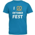 thumbnail image 1 of I Heart Love Pretzel Oktoberfest Mens T Shirt Sapphire 3X-LG, 1 of 1