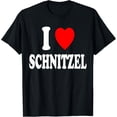 thumbnail image 1 of I Heart (Love) Schnitzel Thin Fried Meat German Veal Pork T-Shirt, 1 of 4