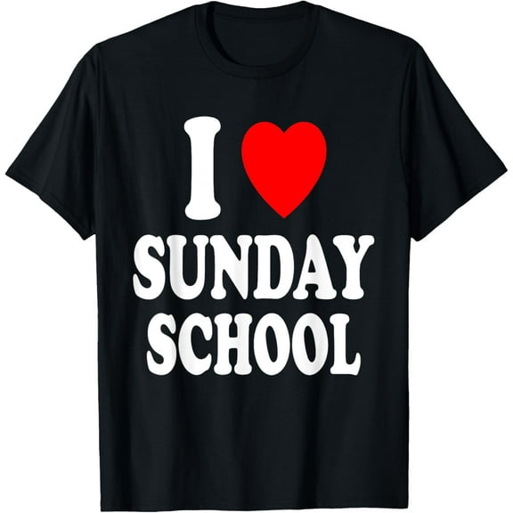 I Heart (Love) Sunday School Church Teacher Christian T-Shirt