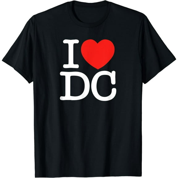 I Heart Love Washington WA DC Classic Font T-Shirt