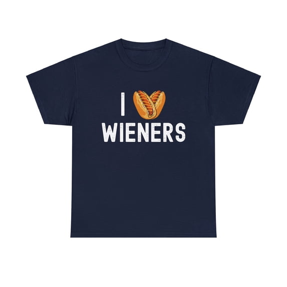 I Heart Love Wieners Funny Hotdog Cookout Unisex T-Shirt