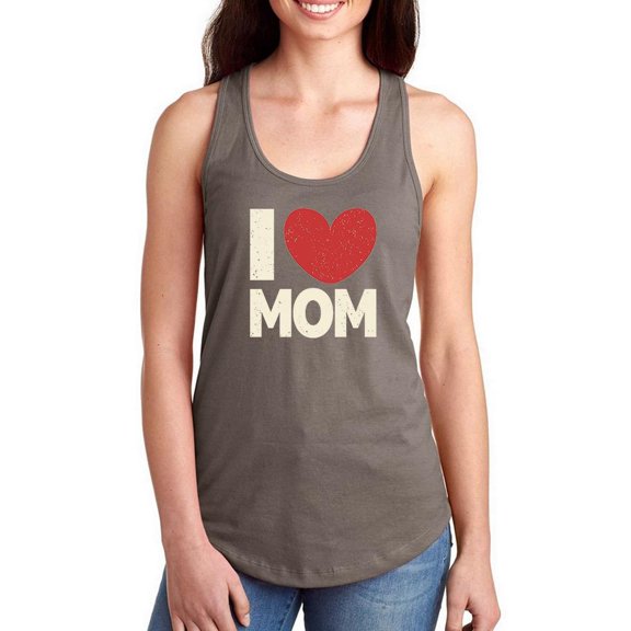 I Heart Mom Big Red Heart Racerback Tank Women -Image by Shutterstock, Female Large